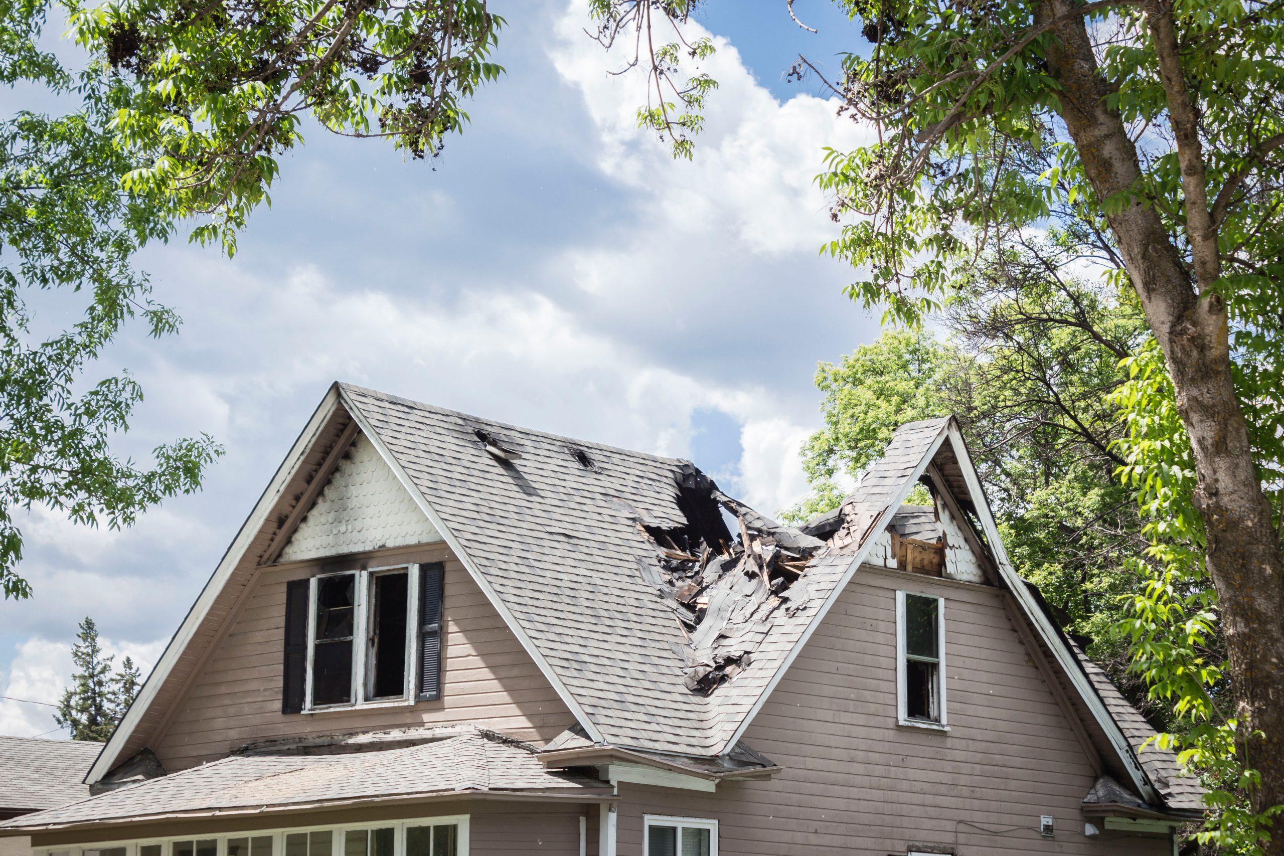 fire damage roof repair